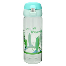 One Touch Open Glass Water Bottle